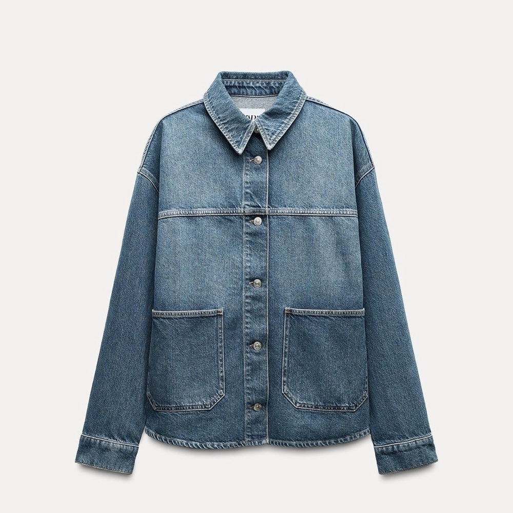 Zara TRF Blue Denim Jacket